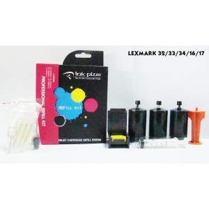 Kit refill Lexmark 16, 17, 32, 33, 34, Black, InkStar Kit refill Lexmark 16, 17, 32, 33, 34, Black, InkStar